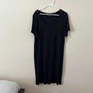 Karen Scott Sports- Plus Size Black Dress